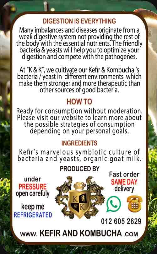 Goat Milk Kefir — back label